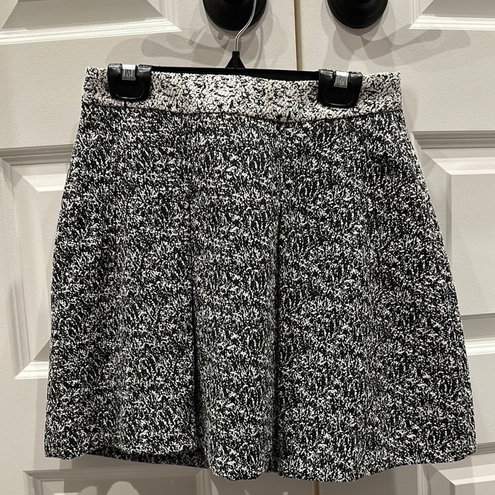 Banana Republic Black and White Mini Skater Skirt